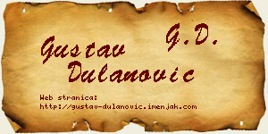 Gustav Dulanović vizit kartica
